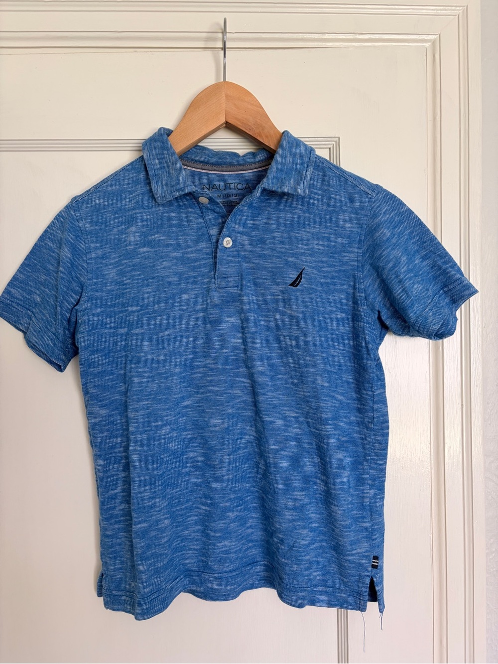 Nautica Blue Heather Short-Sleeve Polo